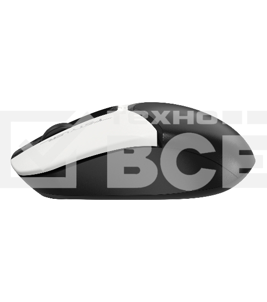Мышь беспроводная A4Tech Fstyler FG12 белый/черный, 1200 dpi, радиоканал, USB, кнопки - 3