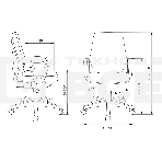 Кресло офисное Бюрократ CH-W545 серый 38-404, крестовина пластик, пластик белый, фото6