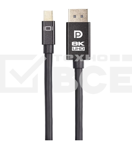 Кабель 1.4V Mini DisplayPort M <--> Display Port M 1,8м  4K@120HZ 8K@60HZ Telecom (TA683M-1.8M)
