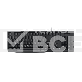 Клавиатура проводная Dareu LK185 Black (черный), мембранная, 104 клавиши, EN/RU, 1,8м, размер 440x147x22мм