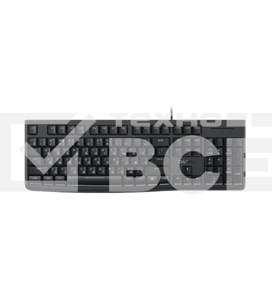 Клавиатура проводная Dareu LK185 Black (черный), мембранная, 104 клавиши, EN/RU, 1,8м, размер 440x147x22мм