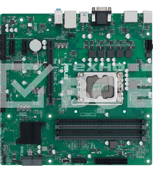 Материнская плата ASUS Pro B760M-C-CSM, LGA 1700, Intel B760, 4xDDR5, 4xSATA, 2xM.2, 1xPCI-E 4.0 x16, 2xPCI-E x1, 1x 1Gb LAN, 2xUSB-A 2.0, 2xUSB-A 3.2 Gen 1, 1xHDMI, 1xVGA, 2xDP, 3x3.5 мм, 7.1, Micro-ATX