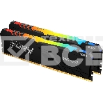 Оперативная память Kingston Fury Beast, DDR4, 32GB (2x16GB), 3200MHz, CL16, с радиатором, RGB, чёрный, фото6