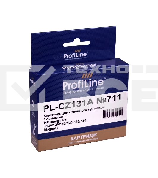 Картридж струйный PL-CZ131A №711 для принтеров HP DESIGNJET T120/T520 Magenta ProfiLine