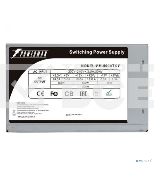 Блок питания ATX 500W PM-500ATX-F IN-WIN