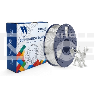 Филамент NVPRINT PLA+ Trasparent White для 3D печати диаметр 1.75мм  длина 330 метров  масса 1 кг