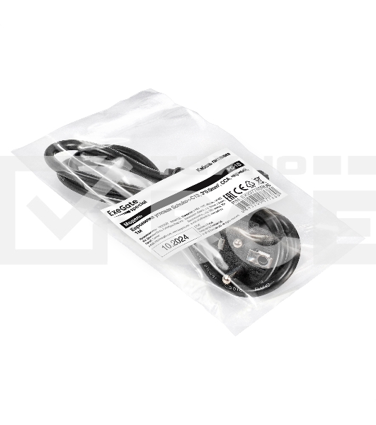 Кабель питания ExeGate Special PC-1S (Евровилка угловая Schuko->C13, 3*0.5mm2, CCA, черный, 1м)