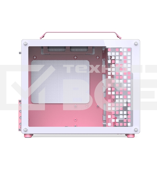 Корпус без блока питания Case JONSBO Z20, Mini-Tower, TG, no fan, 1xUSB-A 3.2 + 1xUSB-C 3.2, mATX, mITX Pink/White