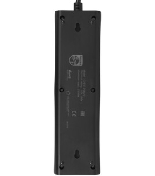 Сетевой фильтр Philips CHP2135BB/51, 3м, 3 розетки, черный