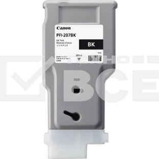 Картридж струйный Canon PFI-207 BK (8789B001) черный (300 мл) для Canon imagePROGRAPH iPF680, 685, 780, 785