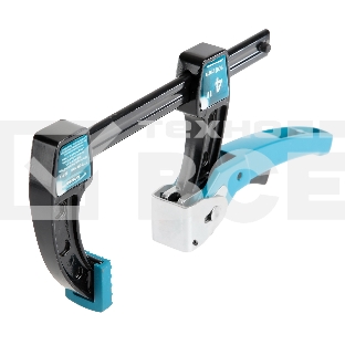 Струбцина реечная быстрозажимная GROSS 20717 4/100мм металлич корпус, рычажный храповый механизм