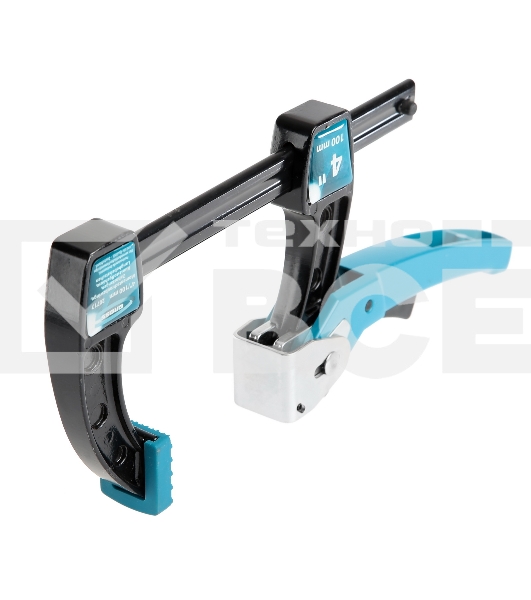 Струбцина реечная быстрозажимная GROSS 20717 4/100мм металлич корпус, рычажный храповый механизм