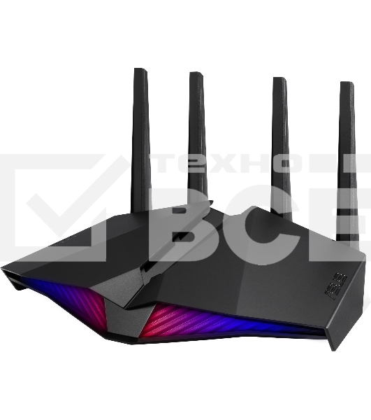 Роутер ASUS RT-AX82U роутер 802.11b/g/n/ac/ax, до 574 + 4804Мбит/c, 2,4 + 5 гГц, 4 антенны, USB, GBT LAN ; 90IG05G0-MO3R10