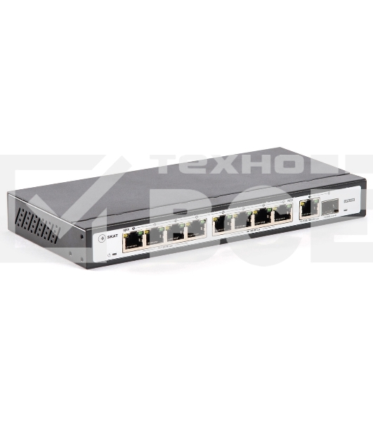 Коммутатор PoE Plus  SKAT PoE-8E-1G-1S, мощность 120Вт, порты: 8-Ethernet, 1-Uplink, 1-SFP SKAT PoE-8E-1G-1S PoE Plus switch, power 120W, ports: 8-Ethernet, 1-Uplink, 1-SFP