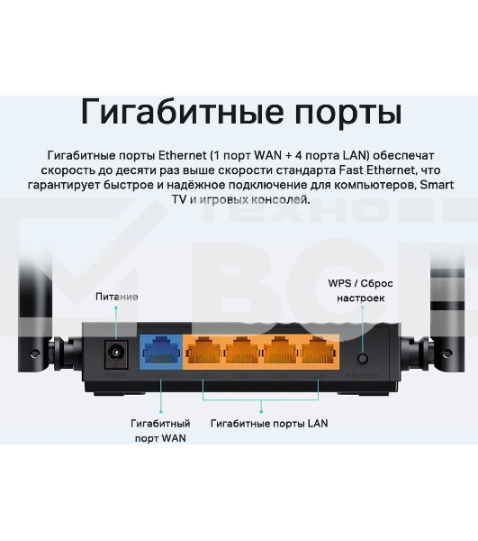 Роутер TP-Link Archer A64 AC1300 Wi-Fi роутер с MU-MIMO. RouterSPEED: 400 Mbps at 2.4GHz + 867Mbps at 5GHz SPEC: 4×Antennas, 1×Gigabit WAN Port + 4×Gigabit LAN Ports FEATURE: Tether App, WPA3, Access Point Mode, IPv6 Supported, IPTV, Beamforming, Smart Co