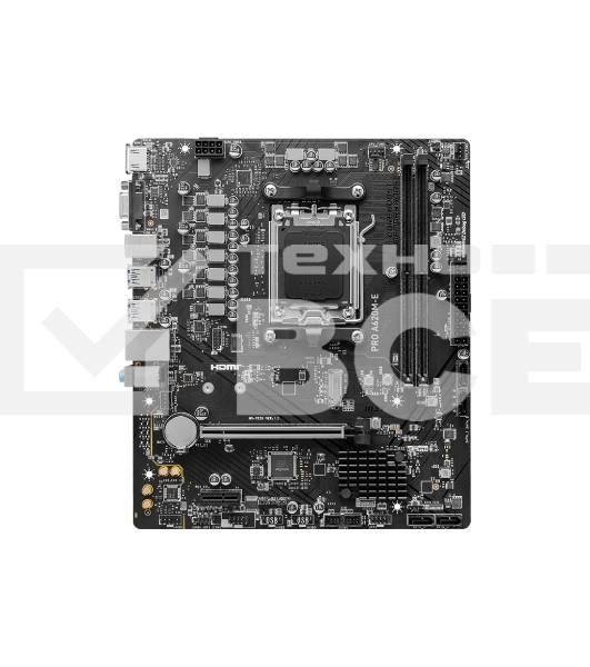 Материнская плата MSI PRO A620M-E, AM5, AMD A620, 2xDDR5, 4xSATA, 1xM.2, 1xPCI-E 4.0 x16, 1xPCI-E 4.0 x1, 1xHDMI, 1xVGA, 1x1Gb LAN, 2xUSB 2.0, 4xUSB 3.2 Gen 1, 3x3.5 мм, 7.1, Micro-ATX
