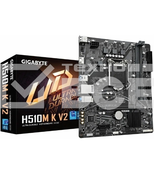 Материнская плата Gigabyte H510M K V2 (rev. 2.0), LGA 1200, Intel Q470, 2xDDR4, 2xSATA, 1xM.2, 1xPCIe 3.0 x16, 1xPCIe 3.0 x1, 1xHDMI, 1x 1Gb LAN, 2xUSB 3.2 Gen 1, 4xUSB 2.0, 3x3.5 мм, 7.1, Micro ATX