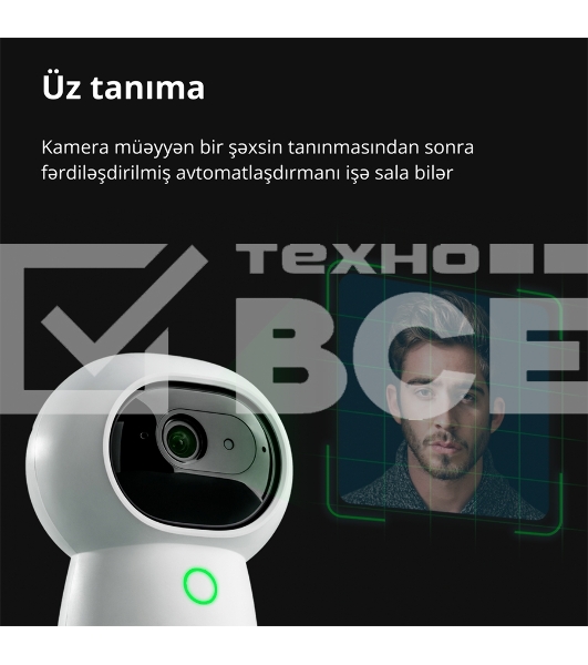 Камера AQARA Camera Hub G3/Камера+ управления/Управление жестами/Камера 360/2K 2304х1296p/Протокол связи:Zigbee/WiFi/Питание:USB-C/ Цвет белый CH-H03