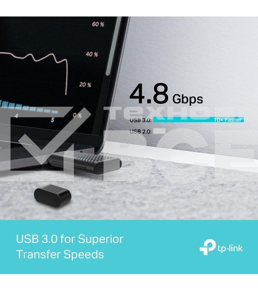 Двухдиапазонный USB-адаптер TP-Link Archer TX20U с поддержкой Wi-Fi AX1800