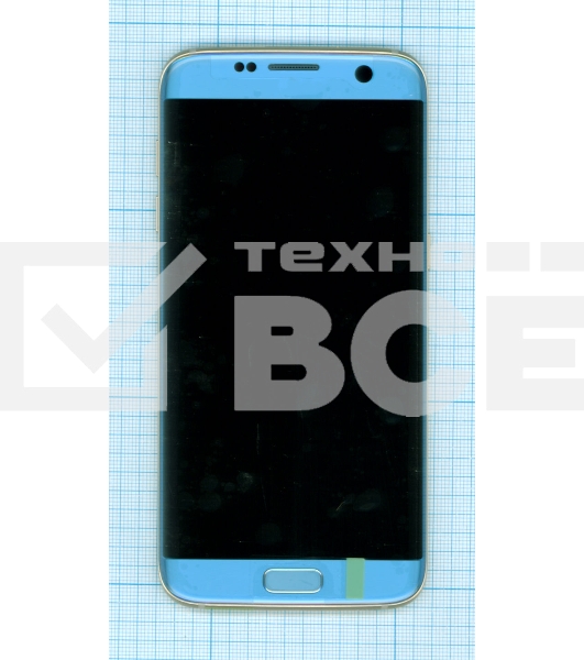 Дисплей для Samsung Galaxy S7 Edge SM-G935FD голубой с рамкой