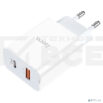 Сетевое зарядное устройство HOCO HC-66076 C97A/PD + QC 3.0/2 USB: Type-A + Type-C/Выход: 5V_9V_12V, 20W/белый, фото4