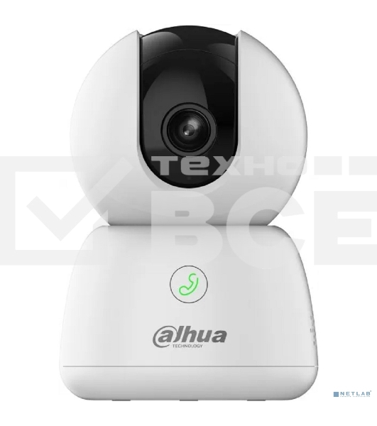 Мини-PT IP-видеокамера DAHUA DH-IPC-H3BP-0360B с Wi-Fi 2.4ГГц 3Мп, 1/3.2” CMOS, объектив 3.6мм, обнаружение людей, ИК 10м, микрофон, динамик