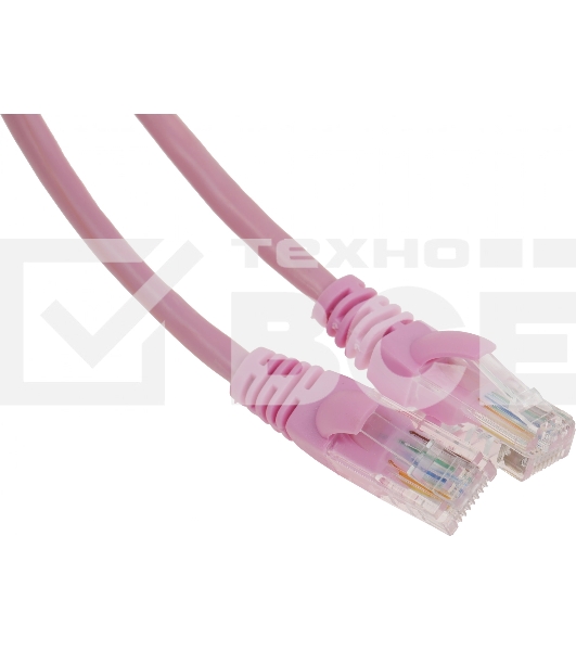 Патч-корд UTP Cablexpert PP12-1m кат.5e, 1м, литой, многожильный (розовый)