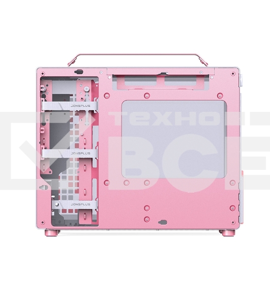 Корпус без блока питания Case JONSBO Z20, Mini-Tower, TG, no fan, 1xUSB-A 3.2 + 1xUSB-C 3.2, mATX, mITX Pink/White