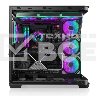 Корпус без блока питания/ Case Raijintek ATREUS BT7, Midi-Tower, TG, 7x120mm ARGB, 2xUSB-A 3.0 + 1xUSB Type-C , E-ATX, ATX, mATX, mITX Black