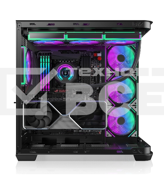 Корпус без блока питания/ Case Raijintek ATREUS BT7, Midi-Tower, TG, 7x120mm ARGB, 2xUSB-A 3.0 + 1xUSB Type-C , E-ATX, ATX, mATX, mITX Black