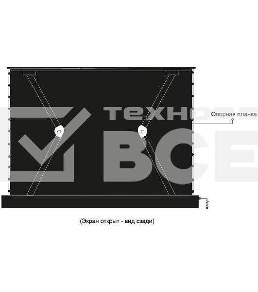 Экран Cactus 125x221 см FloorRising CS-PSFRCLR-221X125 16:9 напольный рулонный черный (моторизованный привод)