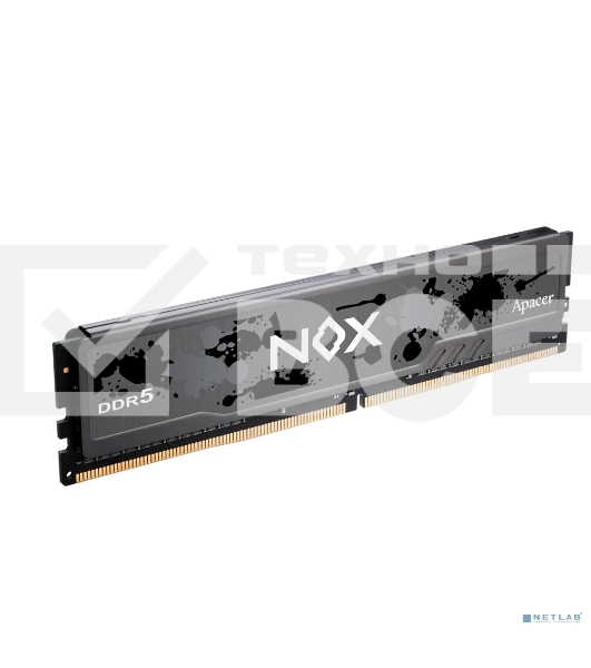Оперативная память Apacer Nox, DDR5, 16Gb (1x16 GB), 6000 MHz, CL40, DIMM, радиатор, черный