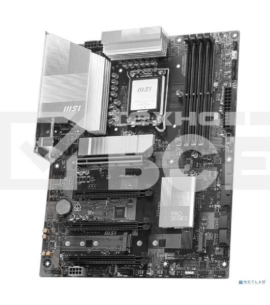 Материнская плата MSI PRO B860-P, LGA 1851, Intel B860, 4xDDR5, 4xSATA, 3xM.2, 1xPCIe 5.0 x16, 1xPCIe 4.0 x4, 2xPCIe 4.0 x1, 1xHDMI, 1xDP, 1xUSB-C, 1x 5Gb LAN, 2xUSB-A 3.2 Gen 2, 2xUSB-A 3.2 Gen 1, 4xUSB-A 2.0, 3x3.5 мм, 7.1, ATX