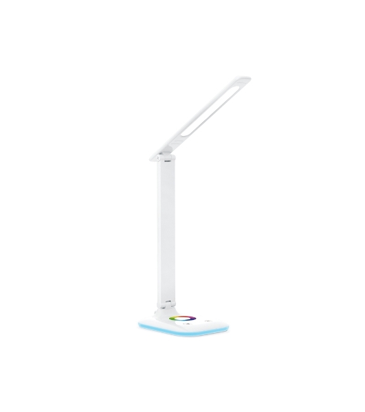 Светодиодная настольная лампа с RGB подсветкой Ambrella light DE530 WH белый LED 3000-6400K+RGB 8W