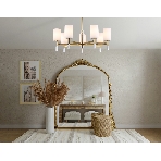 Люстра Ambrella light LH56263/7 BS/FR латунь/белый матовый E27/7 max 60W D750*590, фото6