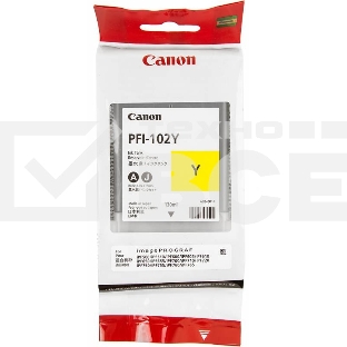 Картридж струйный Canon PFI-102Y (0898B001) желтый, 130 мл., для imagePROGRAF iPF605, iPF610., iPF650, iPF655, iPF710, iPF750, iPF755, LP17, iPF510