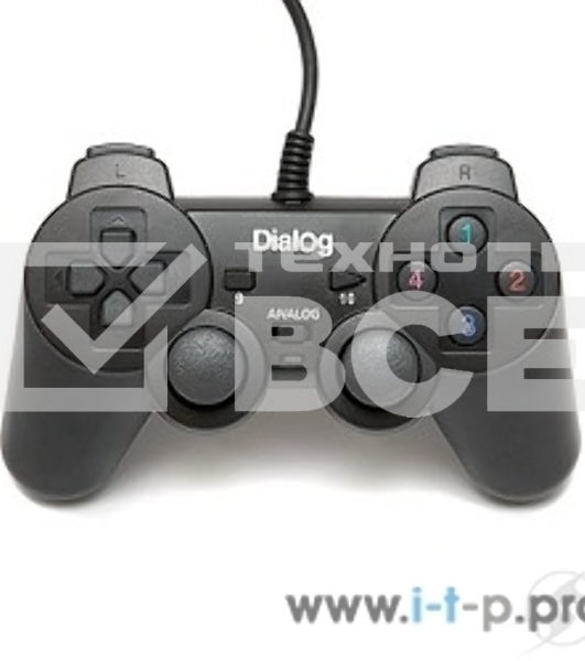 Геймпад Dialog Action GP-A11, черный, вибрация, 12 кнопок, USB