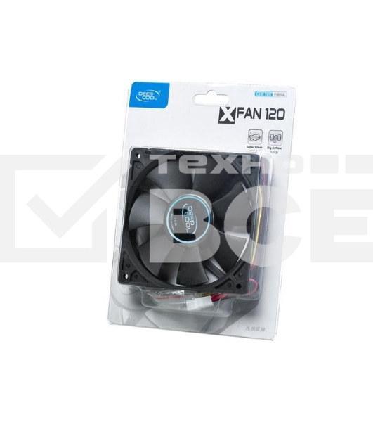 Вентилятор для корпуса DEEPCOOL XFAN 120 черный, 120 мм, 1300 об/мин, 23.7 дБ, 3 pin