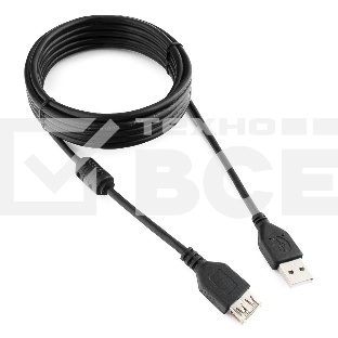 Кабель Gembird PRO CCF-USB2-AMAF-10 USB 2.0 3.0м AM/AF позол.конт., фер.кол., пакет