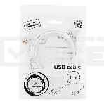 Кабель USB 2.0 Pro Cablexpert CCP-mUSB2-AMBM-W-1M, AM/microBM 5P, 1м, экран, белый, пакет, фото6