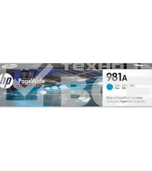 Картридж струйный HP 981A голубой для HP Color PageWide Ent Flow MFP 586, 566 6000 стр.
