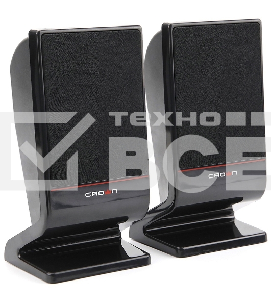 Колонки CROWN CMS-601 (USB, 6W; управление громкостью, разъём для наушников, кнопка включения, Длина кабеля между колонками 1м;Длина аудио-кабеля и питания 2м.)