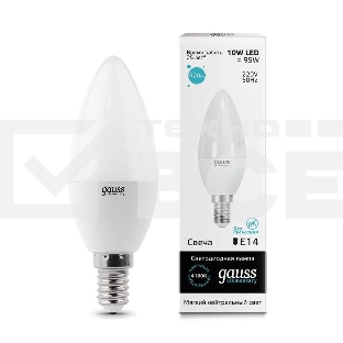 Светодиодная лампа GAUSS 33120 LED Elementary Свеча 10W E14 920lm 4100K 1/10/100 0