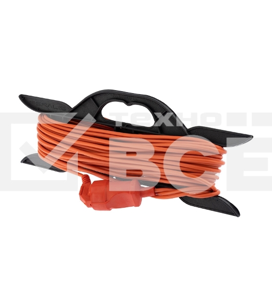 Удлинитель-шнур на рамке PROconnect ПВС 2х0.75, 20 м, б/з, 6 А, 1300 Вт, IP20, оранжевый