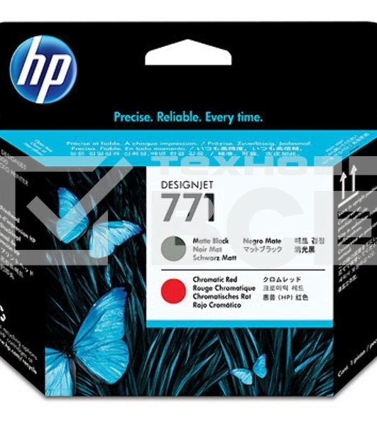 Картридж струйный HP CE017A черный матовый/хроматический красный печатающая головка для HP DJ Z6200