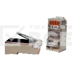 Разъемы Hyperline PLUG-8P8C-U-C5-SH-100 Разъем RJ-45(8P8C) под витую пару, категория 5e (50 µ