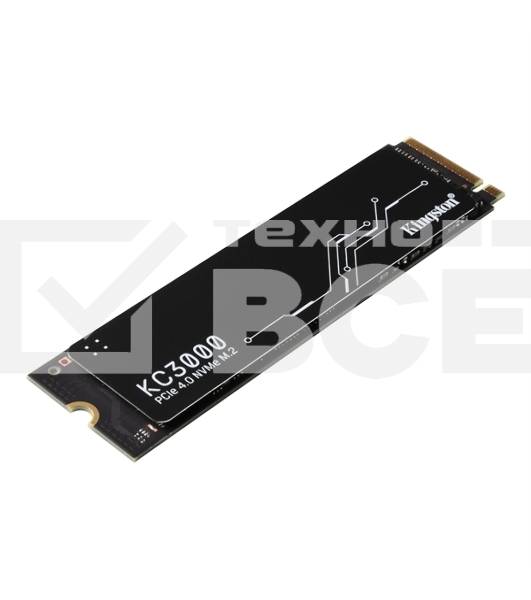 Накопитель SSD Kingston KC3000, 1TB, M.2 2280, PCIe 4.0 x4, R/W 7000/6000, с радиатором.