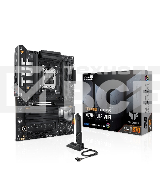 Материнская плата ASUS TUF GAMING X870-PLUS WIFI, AM5, AMD X870, 4xDDR5, 2xSATA, 4xM.2, 1xPCIe 5.0 x16, 1xPCIe 4.0 x4, 1xHDMI, 1xUSB-C 3.2 Gen 2, 1xUSB-C 3.2 Gen 2x2, 2xUSB-C 4.0, 1x 2.5Gb LAN, 1xUSB-A 2.0, 3xUSB-A 3.2 Gen 2, 4xUSB-A 3.2 Gen 1, 5x3.5 мм, 