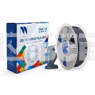 Филамент NVPRINT Silk PLA+  Black/Blue  для 3D печати диаметр 1.75мм  длина 330 метров  масса 1 кг
