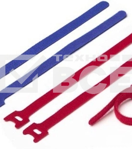 Хомут-липучка 125 мм, 20 шт., красный